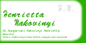 henrietta makovinyi business card